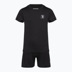 Komplet piłkarski dziecięcy OneTeam Precision Set. Czarne koszulki dziewczęce ONETEAM, m, bez wzorów, z elastanu, bez ramiączek. Za 69.99 zł.