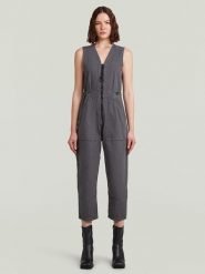 G-Star Kombinezon w kolorze antracytowym rozmiar: M. Czarne kombinezony damskie G-Star, m, bez wzorów, retro, bez kołnierzyka, bez ramiączek. Za 356.78 zł.