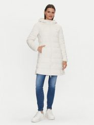 Guess Kurtka puchowa New Aleta V4YL05 WF3X0 Biały Long Fit. Białe kurtki damskie Guess, xs, z aplikacjami, z puchu, bez kaptura. W wyprzedaży za 419.99 zł.