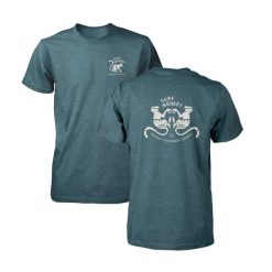 Koszulka z 2 małpkami – krótki rękaw / dla dorosłych (niebieska). Niebieskie t-shirty damskie SURF MONKEY, m, bez wzorów, z bawełny, bez kołnierzyka. Za 159.95 zł.