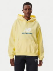 New Balance Bluza WT51501 Żółty Oversize. Żółte bluzy bez kaptura damskie New Balance, m, z bawełny. Za 239.99 zł.
