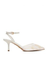 DeeZee Czółenka CEO-CD25-09-3 Biały. Białe czółenka damskie DeeZee, bez wzorów, z materiału, bez obcasa. Za 159.99 zł.