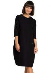 Be Wear Sukienka w kolorze czarnym rozmiar: M. Czarne sukienki damskie Be Wear, m, bez wzorów, bez kołnierzyka, bez ramiączek, midi. Za 144.92 zł.