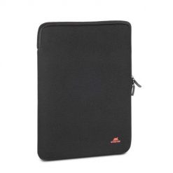 ETUI NA MACBOOK 13 ANTISHOCK, CZARNE, PIONOWE, PODWÓJNE ZAMKI BŁYSKAWICZNE. Czarne walizki RivaCase, bez wzorów. Za 80.99 zł.