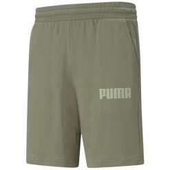 Spodenki piłkarskie męskie Puma Modern Basic Shorts. Zielone szorty męskie Puma, bez kołnierzyka. Za 108.00 zł.