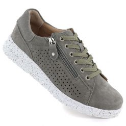 Skórzane półbuty damskie ażurowe na platformie zielone M.Daszyński 26PB17-04. Zielone półbuty damskie M.Daszyński, w ażurowe wzory, ze skóry, bez obcasa, na platformie. Za 259.99 zł.