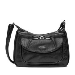 Torebka Lasocki. Czarne listonoszki damskie Lasocki, bez wzorów, bez dodatków. Za 189.99 zł.