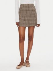 Marella Spódnica mini Whisky 2423106134 Beżowy Slim Fit. Brązowe spódniczki damskie Marella, bez wzorów, z wełny, mini. Za 359.99 zł.