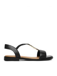 Lasocki Sandały CEO-WI16-FOXI-48 Czarny. Czarne sandały damskie Lasocki, bez wzorów, ze skóry, bez obcasa, na płaskiej podeszwie. Za 149.99 zł.