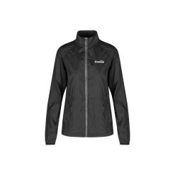 Kurtka damska DIADORA L. PACKABLE WIND JACKET. Czarne kurtki do biegania damskie Diadora, l, bez wzorów, z poliamidu, bez kaptura. Za 99.99 zł.