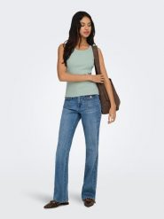 ONLY Top w kolorze miętowym rozmiar: L. Zielone topy damskie Only, l, bez wzorów, bez kołnierzyka. Za 43.99 zł.