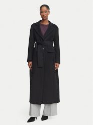 Marella Płaszcz wełniany Ovatta 2623016132 Czarny Regular Fit. Czarne płaszcze damskie Marella, na zimę, bez wzorów, z wełny. Za 2,629.00 zł.
