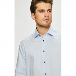 Tommy Hilfiger Tailored - Koszula. Niebieskie koszule męskie Tommy Hilfiger Tailored, bez wzorów, z bawełny, bez kołnierzyka, bez ramiączek. W wyprzedaży za 229.90 zł.