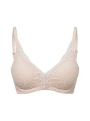 Triumph Biustonosz na fiszbinach - Body Make-Up Illusion Lace Kobiety beżowy, 85C. Brązowe biustonosze Triumph, bez wzorów, z koronki. Za 179.95 zł.