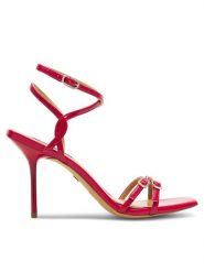 Nine West Sandały ZL23014CC Czerwony. Czerwone sandały damskie Nine West, bez wzorów, z syntetyku, bez obcasa, na szpilce. Za 184.99 zł.