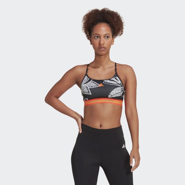 Damski biustonosz typu light support adidas FARM Rio GT. Brązowe biustonosze sportowe damskie Adidas, bez wzorów. Za 180.85 zł.