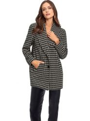 Heine Płaszcz przejściowy w kolorze szaro-czarnym rozmiar: 44. Czarne płaszcze damskie Heine, bez wzorów, z wełny. Za 218.05 zł.