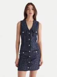 Guess Sukienka codzienna W5BK41 D0771 Granatowy Regular Fit. Niebieskie sukienki damskie Guess, na co dzień, xl, z aplikacjami, z syntetyku, wizytowe, bez kołnierzyka, bez ramiączek, proste. Za 659.99 zł.