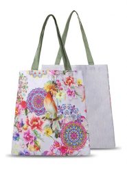 Hip Shopper bag "Bindi" w kolorze szarym ze wzorem - 40 x 45 cm rozmiar: 40x45 cm. Szare shopper bag damskie Hip, bez wzorów, z materiału, na ramię, bez dodatków. Za 57.06 zł.