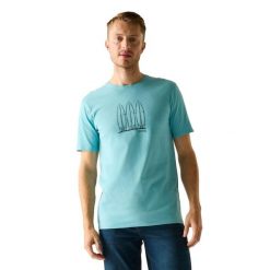 T-shirt Męski Z Deską Surfingową Cline IX. Niebieskie t-shirty męskie Regatta, l, bez wzorów, z bawełny, bez kołnierzyka. Za 68.99 zł.