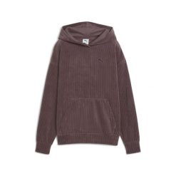 Damska bluza z kapturem Essentials Elevated Comfort Velour Rib PUMA. Fioletowe bluzy z kapturem damskie Puma. Za 249.00 zł.