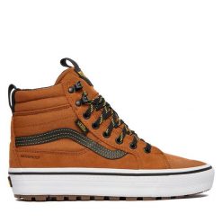 Tenisówki Vans. Brązowe trampki i tenisówki męskie Vans, bez wzorów, bez zapięcia. Za 529.99 zł.