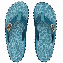 Japonki damskie GUMBIES ISLANDER FLIP-FLOPS. Niebieskie klapki damskie Gumbies, bez wzorów, bez obcasa. Za 89.99 zł.