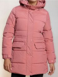 Pikowana kurtka puffer z kapturem - różowy. Czerwone kurtki damskie Sinsay, l, bez wzorów, z kapturem. Za 129.99 zł.