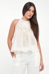 Top damski z haftem TWINSET. Topy damskie Twinset Milano, bez wzorów, bez kołnierzyka. Za 869.00 zł.