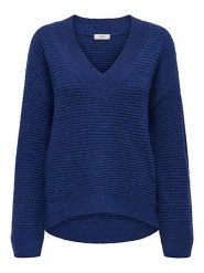 JDY Sweter w kolorze granatowym rozmiar: XL. Niebieskie swetry klasyczne damskie JDY, xl, ze splotem, bez kołnierzyka. Za 61.60 zł.