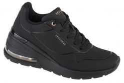 Buty sportowe Sneakersy damskie, Skechers Million Air-Elevated Air. Czarne buty sportowe na co dzień damskie Skechers, bez wzorów, z materiału, trekkingowe. Za 329.99 zł.