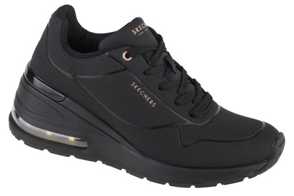 Buty sportowe Sneakersy damskie, Skechers Million Air-Elevated Air. Czarne buty sportowe na co dzień damskie Skechers, bez wzorów, z materiału, trekkingowe. Za 329.99 zł.