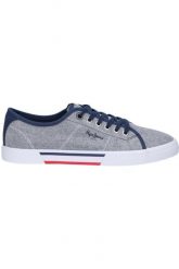 Trampki męskie sportowe Pepe Jeans BRADY MEN CHAMBRAY. Białe trampki i tenisówki męskie Pepe Jeans, bez wzorów, z gumy, bez zapięcia. Za 214.00 zł.
