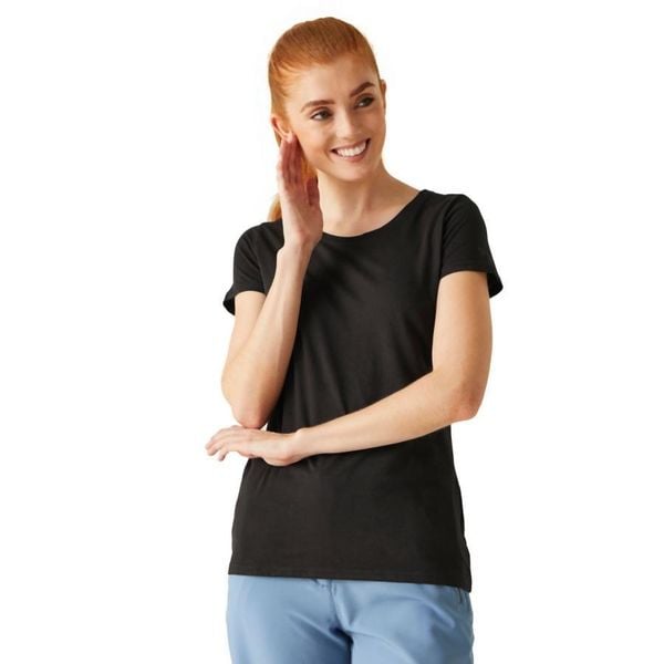 Koszulka damska Carlie. Czarne t-shirty damskie Regatta, l, bez wzorów, bez kołnierzyka. Za 121.00 zł.