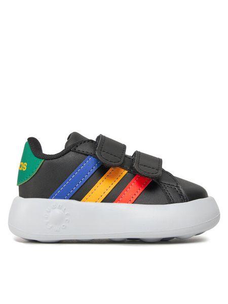 Adidas Sneakersy Grand Court 2.0 Cf I IE1372 Czarny. Czarne buty sportowe chłopięce Adidas, ze skóry, bez zapięcia. Za 99.99 zł.