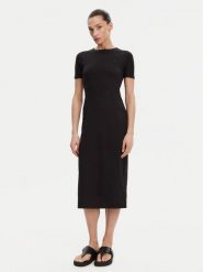Calvin Klein Sukienka codzienna K20K208299 Czarny Slim Fit. Czarne sukienki damskie CALVIN KLEIN, na co dzień, s, bez wzorów, z bawełny, bez kołnierzyka, bez ramiączek, proste. Za 299.99 zł.