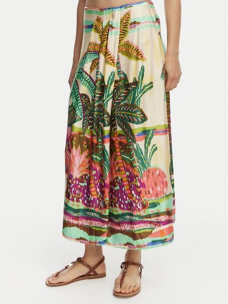 LOLA CASADEMUNT Spódnica midi LS2608001 Kremowy Regular Fit. Białe spódniczki damskie lola casademunt, s, bez wzorów, midi. Za 379.99 zł.