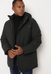Czarna Kurtka Parka z Odpinanym Kapturem i Polarowym Ociepleniem Rinavia. Czarne kurtki męskie Born2be, l, bez wzorów, z jeansu. Za 319.99 zł.