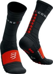 Skarpety biegowe Compressport Pro Racing Socks Winter Run. Czarne skarpetki damskie Compressport, bez wzorów, z jedwabiu. Za 210.20 zł.