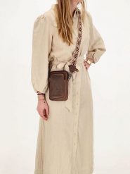 HIDE & STITCHES Skórzana torebka w kolorze brązowym na telefon - 12 x 19 x 5 cm rozmiar: onesize. Brązowe torebki klasyczne damskie HIDE & STITCHES, bez wzorów, z materiału, bez dodatków. Za 165.99 zł.