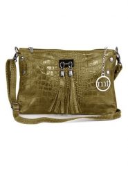 Mia Tomazzi Skórzana torebka "Abano" w kolorze khaki - 23 x 16 x 2 cm rozmiar: onesize. Brązowe torebki klasyczne damskie Mia Tomazzi, bez wzorów, z materiału, bez dodatków. Za 158.10 zł.
