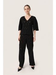 Soaked in Luxury Bluzka w kolorze czarnym rozmiar: M. Czarne bluzki damskie Soaked in Luxury, m, bez wzorów, bez kołnierzyka, bez ramiączek. Za 152.99 zł.