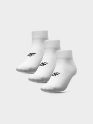 4F Skarpety casual za kostkę (3-pack) damskie 39-42. Białe skarpetki damskie 4f, bez wzorów, z bawełny. Za 44.99 zł.