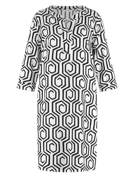 Gerry Weber Sukienka w kolorze biało-czarnym rozmiar: 38. Białe sukienki damskie Gerry Weber, na imprezę, s, bez wzorów, z wiskozy, klasyczne, bez kołnierzyka, bez ramiączek, mini. Za 157.35 zł.