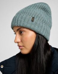 DAMSKA CZAPKA LEE RIBBED KNITTED BEANIE MUTED SAGE 112358903. Czapki zimowe damskie Lee. Za 89.99 zł.