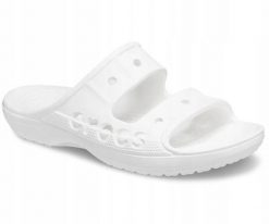 Klapki Dla Dorosłych Crocs Baya Sandal. Białe klapki damskie Crocs, z materiału. Za 119.99 zł.