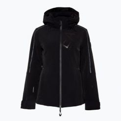 Kurtka narciarska damska EA7 Emporio Armani Ski Cortina Logo Toray. Czarne kurtki narciarskie i snowboardowe damskie EA7 Emporio Armani, l, bez wzorów, z elastanu, bez kaptura, narciarskie, Dermizax. Za 1,999.00 zł.