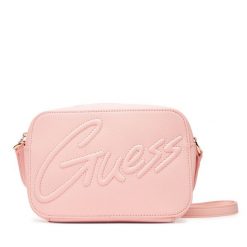 Torebka Guess. Czerwone listonoszki damskie Guess, z aplikacjami, bez dodatków. Za 209.99 zł.