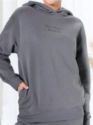Bluza hoodie - szary. Szare bluzy bez kaptura damskie Sinsay, l. Za 25.99 zł.