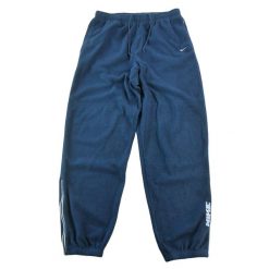 Second life - Męskie vintage spodnie dresowe z polaru - Stan bardzo dobry. Niebieskie spodnie dresowe męskie Nike, bez wzorów, z dresówki. Za 149.06 zł.